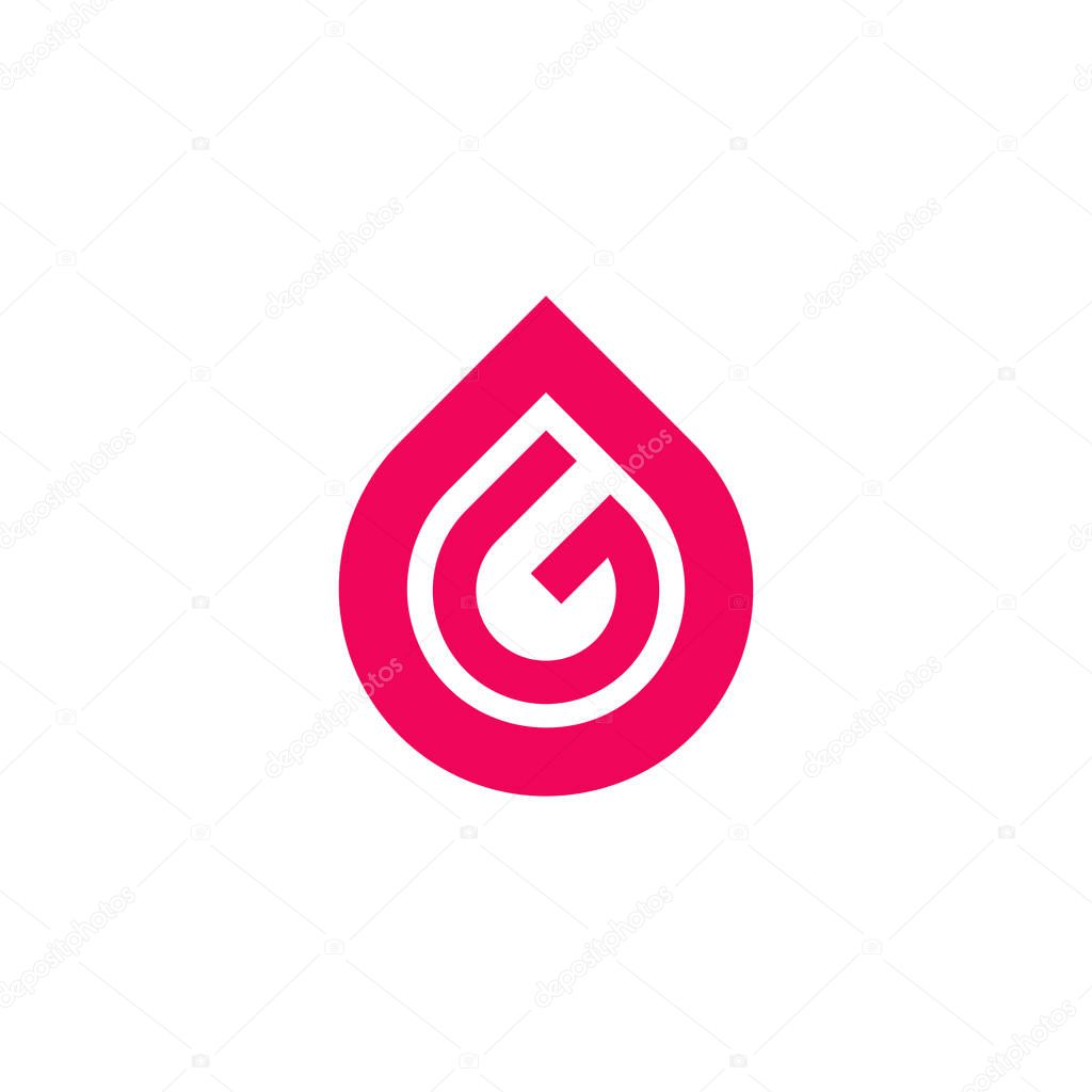 Modern Vector Logo Letter G. G Letter Design Vector In Falling Tear Shape