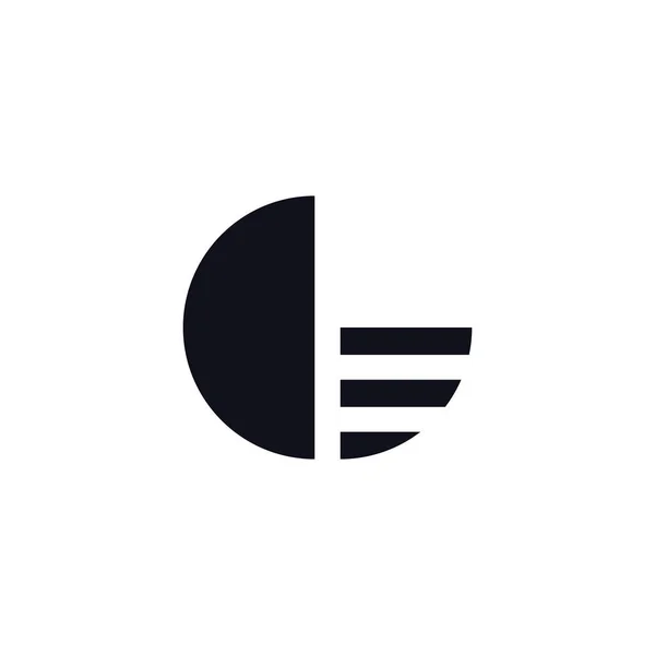 Векторний Логотип Літера Літера Дизайн Літер Векторні Смуги Квадрати Кола — стоковий вектор
