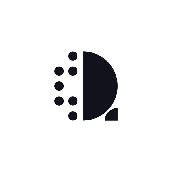 Vector Logo Letter Letter Design Vector Stripes Quadrados Círculos — Vetor de Stock