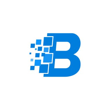 Modern vektör Logo mektup b B harfi tasarlamak vektör