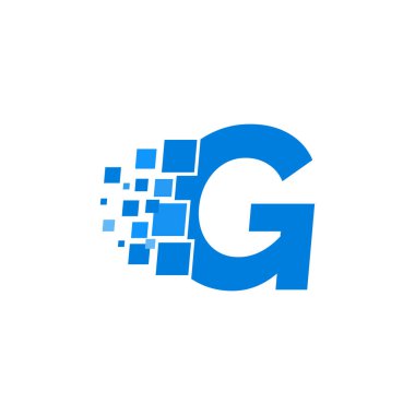 Modern vektör Logo mektup G. G harfi tasarlamak vektör
