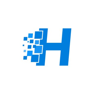 Modern vektör Logo mektup H. H harfi tasarlamak vektör