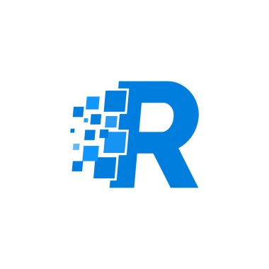 Modern vektör Logo mektup R. R harfi tasarlamak vektör