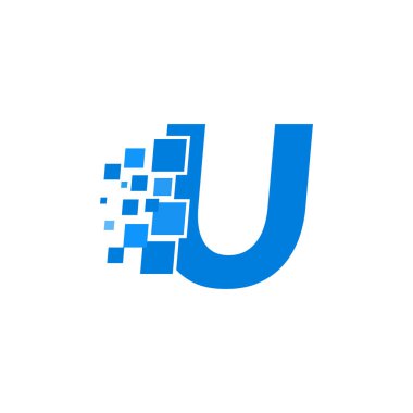 Modern vektör Logo harf U. U harfi tasarlamak vektör