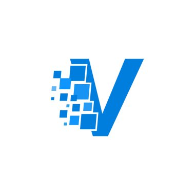 Modern vektör Logo mektup V. V harfi tasarlamak vektör