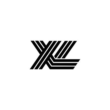 Satırları Logo harfleri Xl. Xl mektup tasarlamak vektör vektör