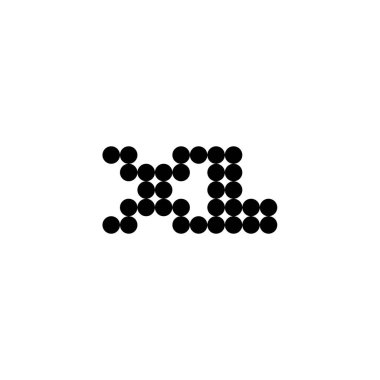 Nokta Logo harfleri Xl. Xl mektup tasarlamak vektör vektör