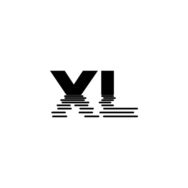 Reflexión Vector Logo Letters Vector Diseño Letras — Vector de stock