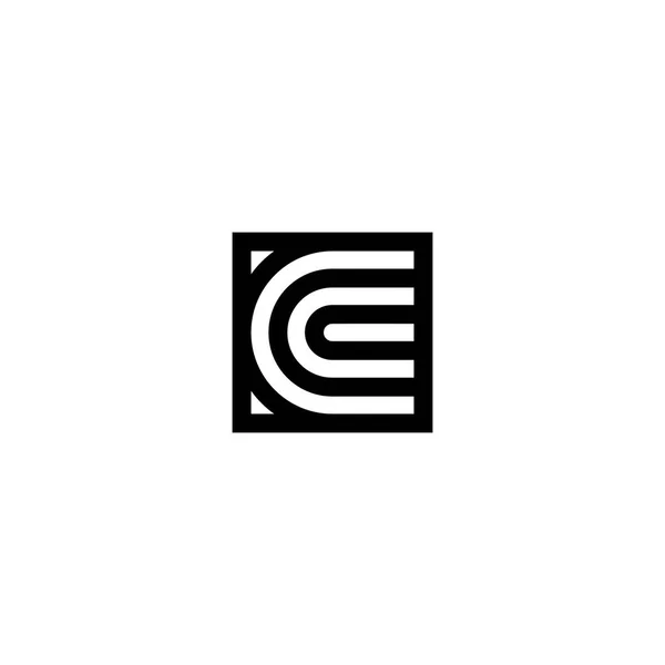 Linha Vector Logo Letter Letter Design Vector Lines —  Vetores de Stock