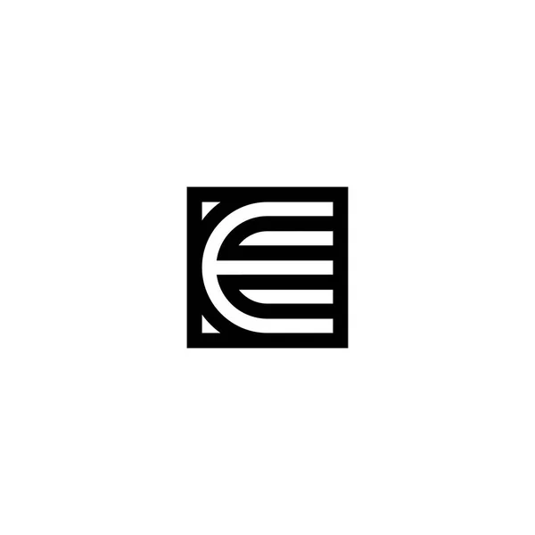 Linha Vector Logo Letter Carta Design Vector Lines —  Vetores de Stock