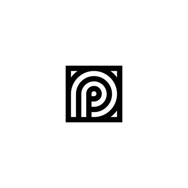 Line Vector Logo Letter P. P Letter Design Vector Lines