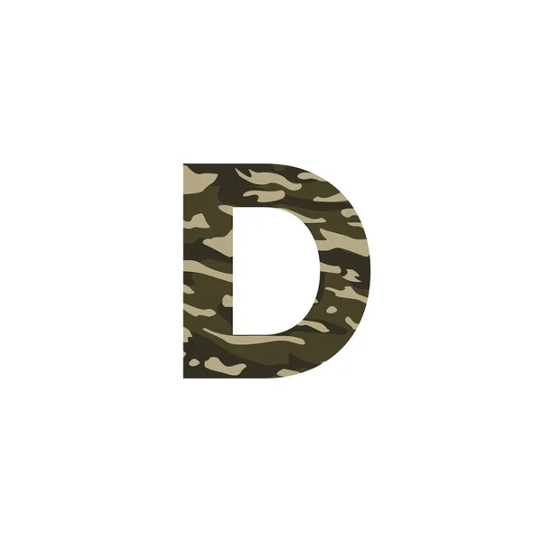 Camouflage Letter Дизайн Логотипу Camo Army Логотип Літера Піктограма Векторний — стоковий вектор