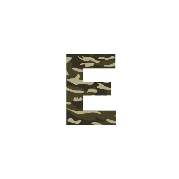 Camouflage Letter Logo Design Camo Army Logo Letter Icon Vector — Stock Vector