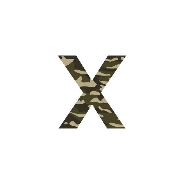 Camuflaje Carta Logo Diseño Camo Ejército Logo Letra Icono Diseño — Archivo Imágenes Vectoriales