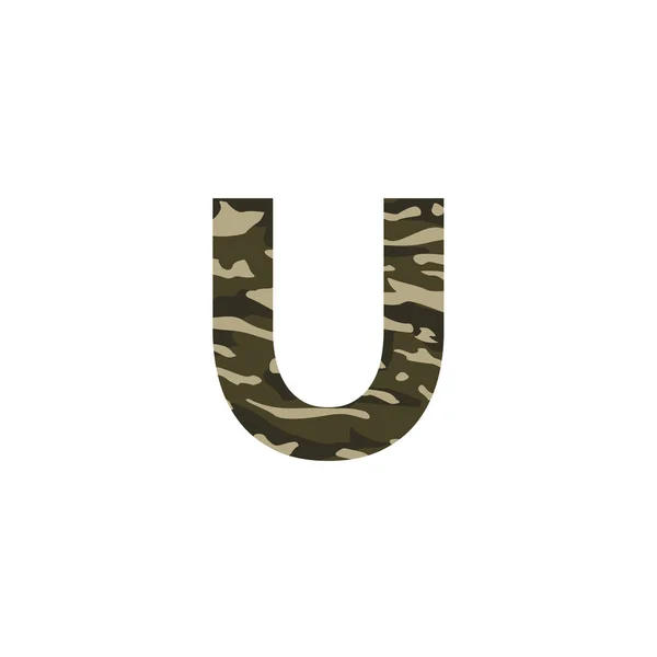 Lettre Camouflage Logo Design Camo Army Logo Lettre Icône Conception — Image vectorielle