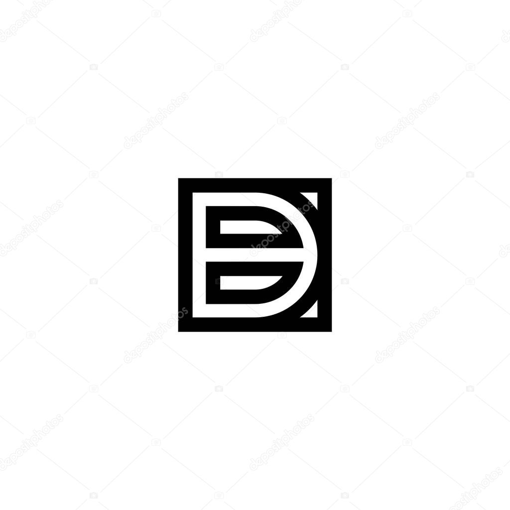 Line Vector Logo Letter B. B Letter Design Vector Lines
