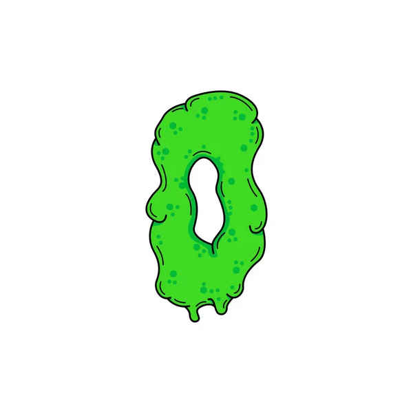 Тонкий Векторний Логотип Лист Slime Snot Letter Design Векторна Ілюстрація — стоковий вектор