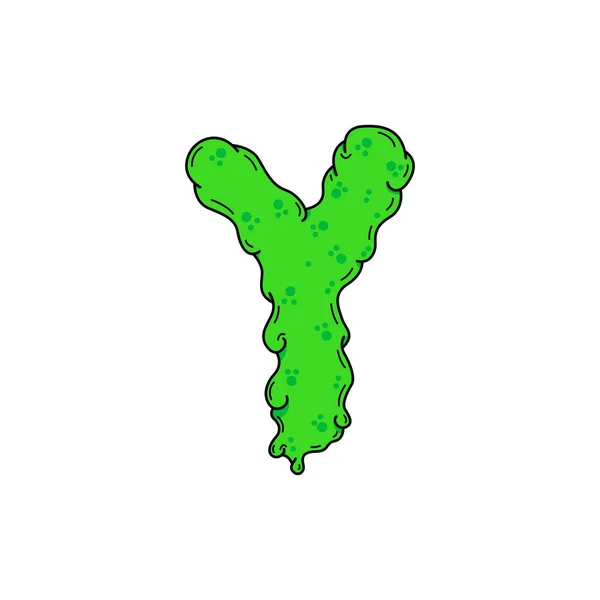 Letra Del Logotipo Del Vector Viscoso Slime Snot Letter Design — Archivo Imágenes Vectoriales