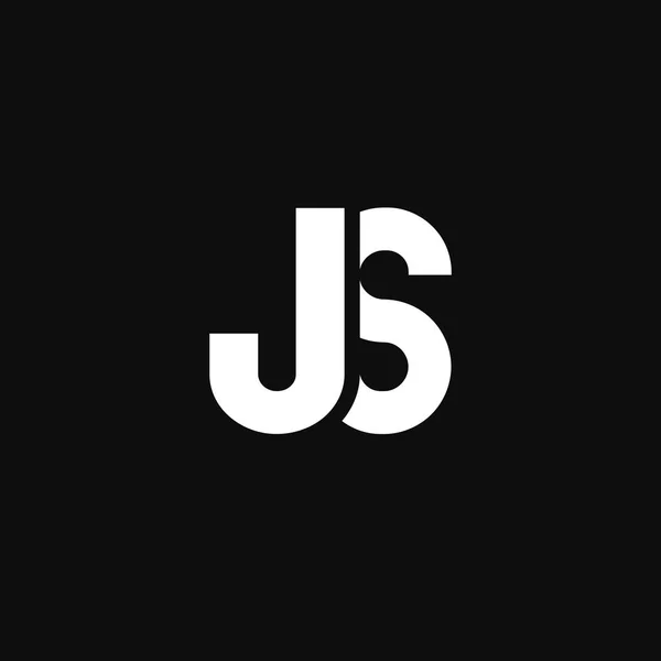 Modern vektör Logo mektup Js. Js mektup tasarlamak vektör