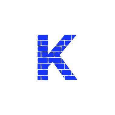 Çimento vektör Logo mektup K. K harfi tasarlamak vektör