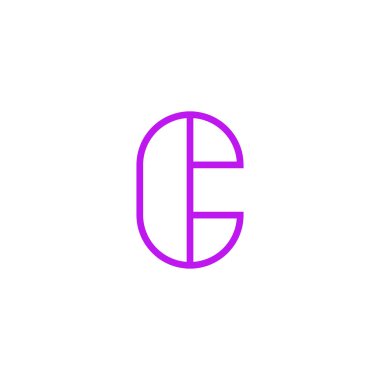 Modern vektör Logo mektup C. C pembe çizgi mektubu tasarlamak vektör