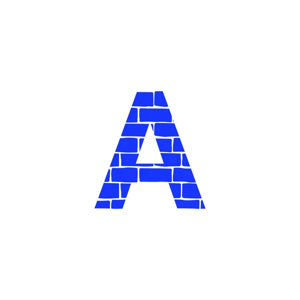 Albañil Vector Logo Letra Vector Diseño Letras — Archivo Imágenes Vectoriales