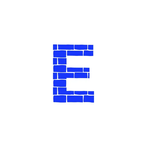 煉瓦工ベクトルのロゴ文字 手紙デザインのベクトル — ストックベクタ