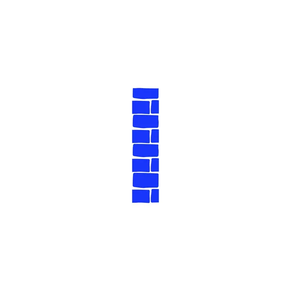 Bricklayer Vector Logo Lettre Lettre Design Vector — Image vectorielle