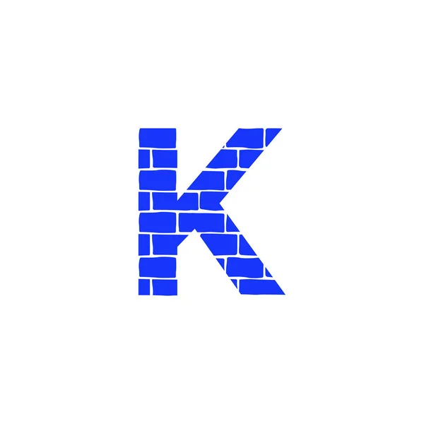 Πλινθοκτίστης Διάνυσμα Λογότυπο Επιστολή Γράμμα Σχεδιασμό Διάνυσμα — Διανυσματικό Αρχείο