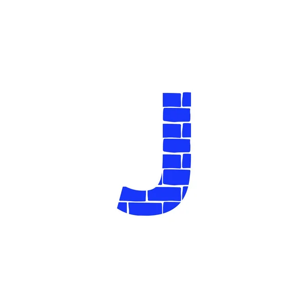 Bricklayer Vector Logo Letter Letter Design Vector — Stock Vector