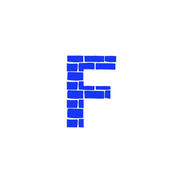 Bricklayer Vector Logo Lettre Lettre Design Vector — Image vectorielle