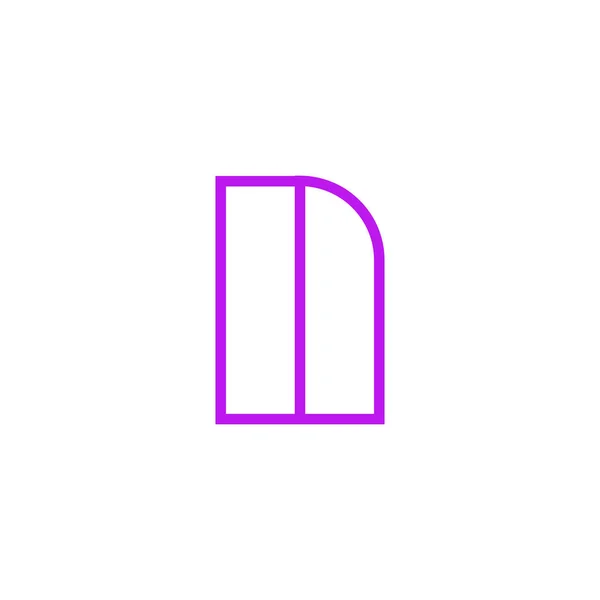 Modern Vector Logo Letter Pink Line Carta Design Vector — Vetor de Stock