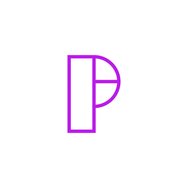 Logo Moderno Vectores Letra Pink Line Diseño Letras Vector — Vector de stock