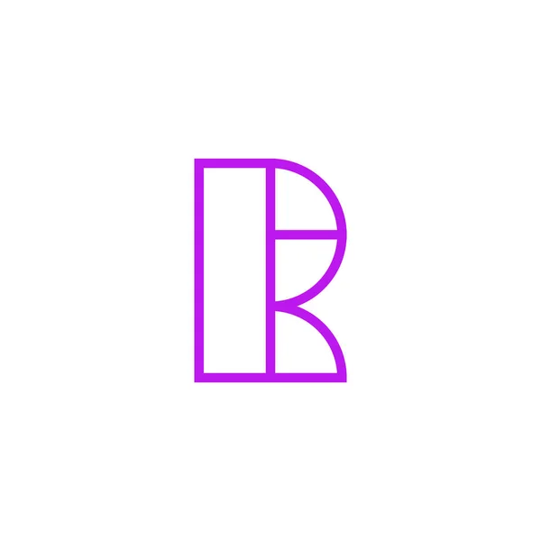 Moderna Vektor Logo Bokstaven Rosa Linje Brev Design Vektor — Stock vektor