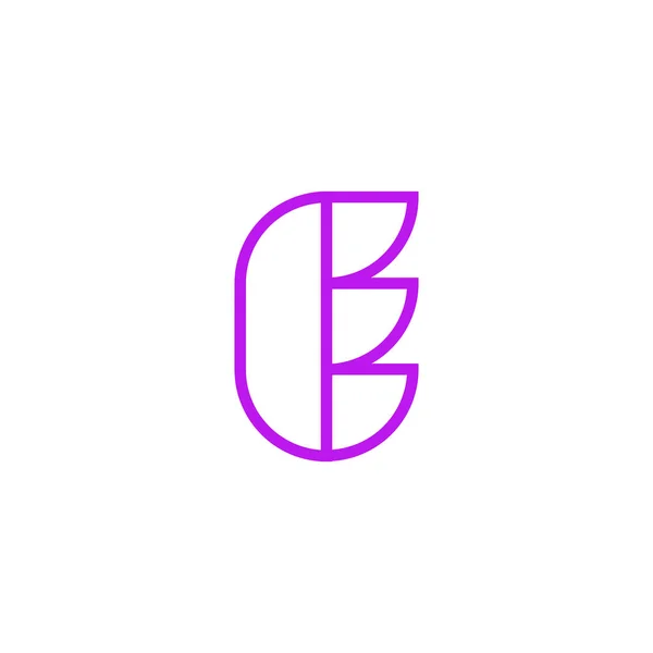 Modern Vector Logo Letter Pink Line Carta Design Vector —  Vetores de Stock