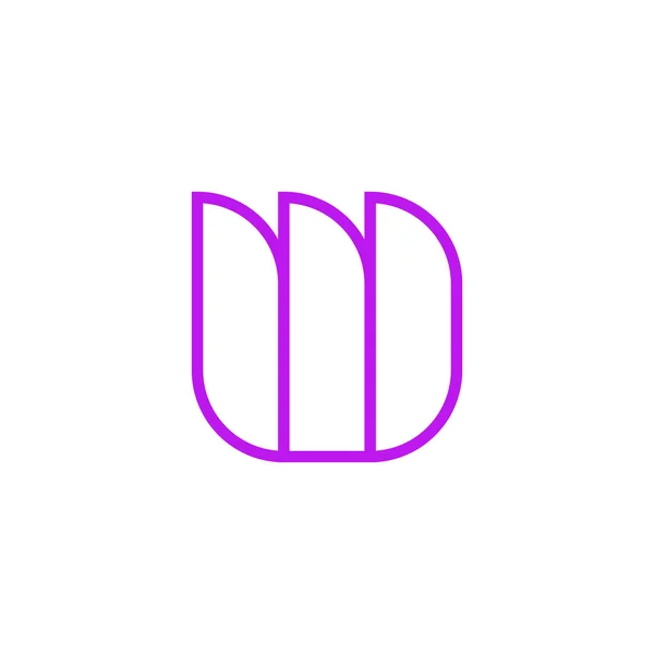 Nowoczesne Wektor Logo Litery Pink Linia List Projekt Wektor — Wektor stockowy
