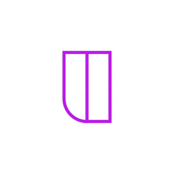 Modern Vektör Logo Harf Pembe Çizgi Mektubu Tasarlamak Vektör — Stok Vektör
