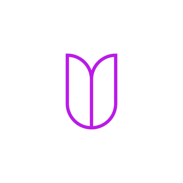 Modern Vektör Logo Mektup Pembe Çizgi Mektubu Tasarlamak Vektör — Stok Vektör