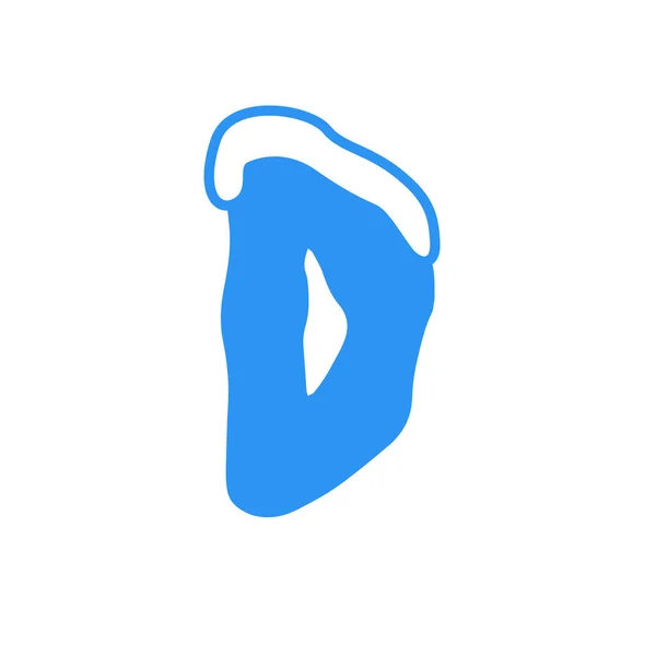 Kar Buz Vektör Logo Harf Harfi Tasarlamak Vektör — Stok Vektör