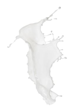 Beyaz sıvı süt sıçrama damlacıkları ile