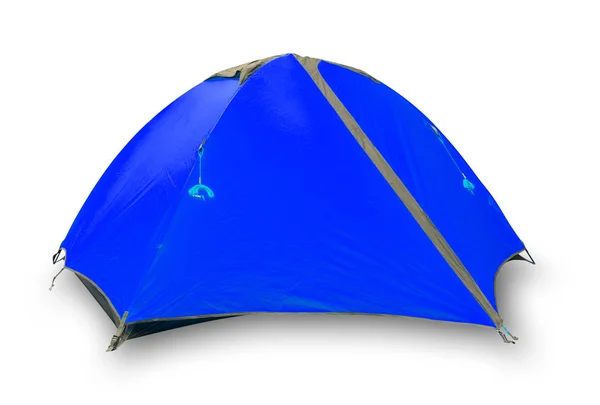 青い閉じた観光テント — ストック写真