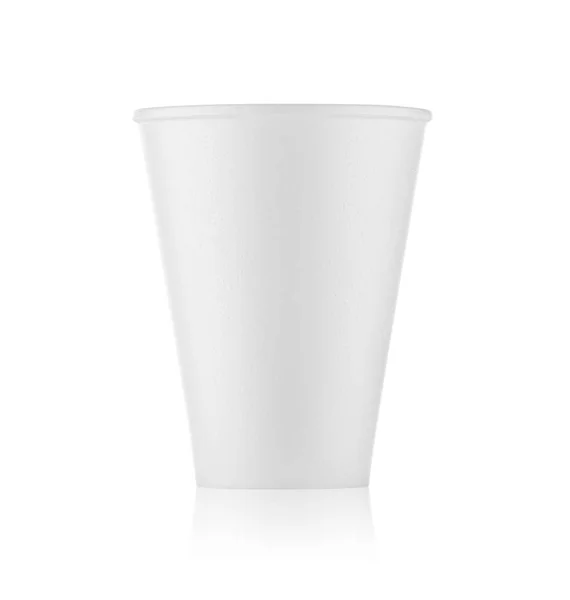 Copo de plástico branco — Fotografia de Stock
