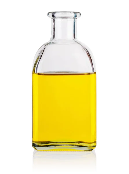 Glazen fles met olie — Stockfoto