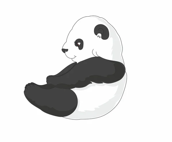 Mały Słodki Miś Panda — Wektor stockowy