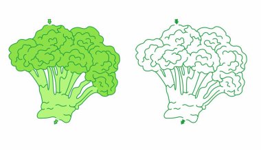 brokoli illüstrasyon labirent renklendirmesi