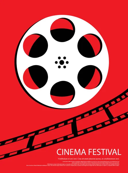 电影和电影抽象现代海报背景 复古电影节海报 设计元素模板可用于广告 出版物 出版物 宣传单 — 图库照片