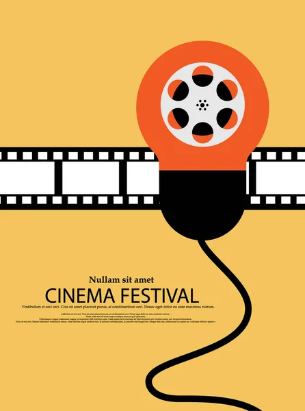Movie and film abstract modern poster background.Retro cinema festival poster. Design element template can be used for advertising, backdrop, publication, publication, leaflet.