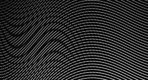 錯視は、創造的な黒と白のグラフィックのモアレ背景 — ストックベクタ