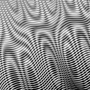 Sakin moire etkisi vektör arka plan. Dalga Optik İllüzyon.