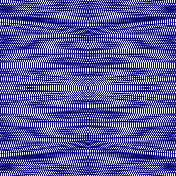 Moire textuur golvende lijnen optische illusie abstracte achtergrond. — Stockvector
